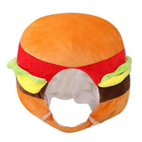 Maxbell Cute Short Plush Hat Hamburger Headgear One Stuffed Plush Toys Party Novelty