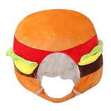 Maxbell Cute Short Plush Hat Hamburger Headgear One Stuffed Plush Toys Party Novelty