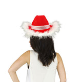 Maxbell Red Cowgirl Hat Wide Brim Western Supply Princess for Christmas Party Women