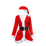 Maxbell Women Xmas Santa Claus Costume Set with Belt Fancy Dress Clothing