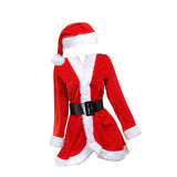 Maxbell Women Xmas Santa Claus Costume Set with Belt Fancy Dress Clothing