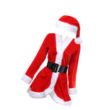 Maxbell Women Xmas Santa Claus Costume Set with Belt Fancy Dress Clothing