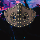 Maxbell Steampunk PU Leather Mask Anti Dust Costume Retro Gothic for Men Women
