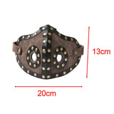 Maxbell Steampunk PU Leather Mask Anti Dust Costume Retro Gothic for Men Women