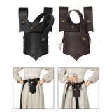 Maxbell Medieval Leather Strap Sword Holder Vintage Style Knight Costume Accessories Black