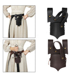 Maxbell Medieval Leather Strap Sword Holder Vintage Style Knight Costume Accessories Black