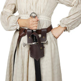 Maxbell Medieval Leather Strap Sword Holder Vintage Style Knight Costume Accessories Brown