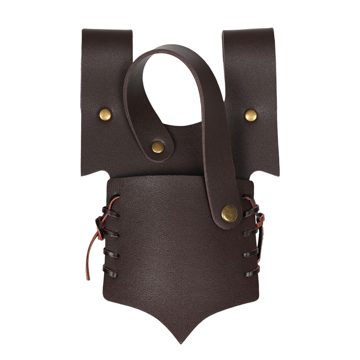 Maxbell Medieval Leather Strap Sword Holder Vintage Style Knight Costume Accessories Brown