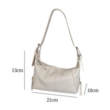 Maxbell Women Girls Dumpling Bun Wallet Big Capacity Beach PU Leather Shoulder Bag White