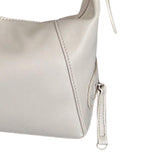 Maxbell Women Girls Dumpling Bun Wallet Big Capacity Beach PU Leather Shoulder Bag White