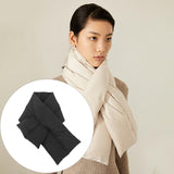 Maxbell Warm Down Scarf Neutral Comfortable Simple Fashion for Trip Climbing Fishing Black
