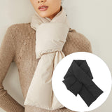 Maxbell Warm Down Scarf Neutral Comfortable Simple Fashion for Trip Climbing Fishing Black