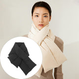 Maxbell Warm Down Scarf Neutral Comfortable Simple Fashion for Trip Climbing Fishing Black