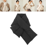 Maxbell Warm Down Scarf Neutral Comfortable Simple Fashion for Trip Climbing Fishing Black