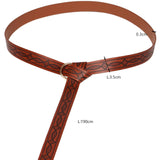 Maxbell Premium Medieval Knight Waist Belt Costume Accessories PU Leather Ring Belt Brown