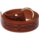 Maxbell Premium Medieval Knight Waist Belt Costume Accessories PU Leather Ring Belt Brown