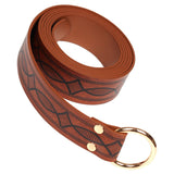 Maxbell Premium Medieval Knight Waist Belt Costume Accessories PU Leather Ring Belt Brown