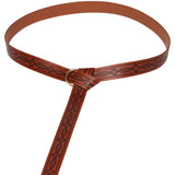 Maxbell Premium Medieval Knight Waist Belt Costume Accessories PU Leather Ring Belt Brown