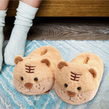 Maxbell Animals Slippers Men Women Indoor Warm Slippers Funny Novelty Slippers Brown