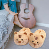 Maxbell Animals Slippers Men Women Indoor Warm Slippers Funny Novelty Slippers Brown