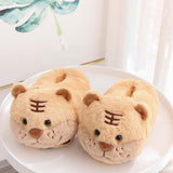 Maxbell Animals Slippers Men Women Indoor Warm Slippers Funny Novelty Slippers Brown