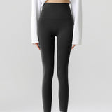 Maxbell Women Fleece Lined Leggings Comfortable High Waisted Thick Velvet Tights L