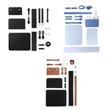 Maxbell 1 Set PU Leather Shoulder Bag Making Supplies Satchel DIY Bag Accessories Black