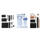 Maxbell 1 Set PU Leather Shoulder Bag Making Supplies Satchel DIY Bag Accessories Black