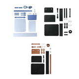 Maxbell 1 Set PU Leather Shoulder Bag Making Supplies Satchel DIY Bag Accessories Black