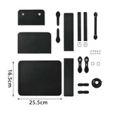 Maxbell 1 Set PU Leather Shoulder Bag Making Supplies Satchel DIY Bag Accessories Black