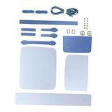 Maxbell 1 Set PU Leather Shoulder Bag Making Supplies Satchel DIY Bag Accessories Blue