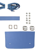 Maxbell 1 Set PU Leather Shoulder Bag Making Supplies Satchel DIY Bag Accessories Blue