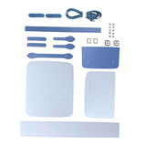 Maxbell 1 Set PU Leather Shoulder Bag Making Supplies Satchel DIY Bag Accessories Blue