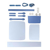 Maxbell 1 Set PU Leather Shoulder Bag Making Supplies Satchel DIY Bag Accessories Blue