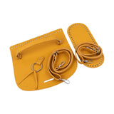 Maxbell DIY PU Bag Knitting Bag Cover Knitting Crochet Bag with Holes for Backpack Yellow