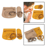 Maxbell DIY PU Bag Knitting Bag Cover Knitting Crochet Bag with Holes for Backpack Yellow