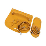 Maxbell DIY PU Bag Knitting Bag Cover Knitting Crochet Bag with Holes for Backpack Yellow