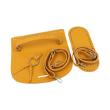Maxbell DIY PU Bag Knitting Bag Cover Knitting Crochet Bag with Holes for Backpack Yellow
