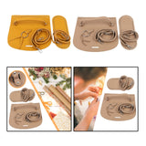 Maxbell DIY PU Bag Knitting Bag Cover Knitting Crochet Bag with Holes for Backpack Yellow