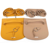 Maxbell DIY PU Bag Knitting Bag Cover Knitting Crochet Bag with Holes for Backpack Yellow