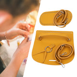 Maxbell DIY PU Bag Knitting Bag Cover Knitting Crochet Bag with Holes for Backpack Yellow