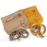 Maxbell DIY PU Bag Knitting Bag Cover Knitting Crochet Bag with Holes for Backpack Yellow