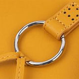 Maxbell DIY PU Bag Knitting Bag Cover Knitting Crochet Bag with Holes for Backpack Yellow