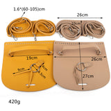 Maxbell DIY PU Bag Knitting Bag Cover Knitting Crochet Bag with Holes for Backpack Yellow