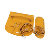 Maxbell DIY PU Bag Knitting Bag Cover Knitting Crochet Bag with Holes for Backpack Yellow