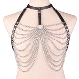 Maxbell Layered Body Chain Body Jewelry Accessory Women Girls Stylish for Rave Party