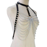 Maxbell Layered Body Chain Body Jewelry Accessory Women Girls Stylish for Rave Party