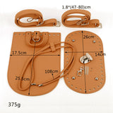 Maxbell PU Leather Bag Bottom Sewing Reformation Shoulder Strap for Purse Making Brown