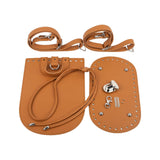 Maxbell PU Leather Bag Bottom Sewing Reformation Shoulder Strap for Purse Making Brown