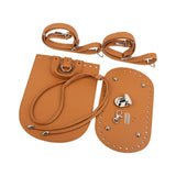 Maxbell PU Leather Bag Bottom Sewing Reformation Shoulder Strap for Purse Making Brown